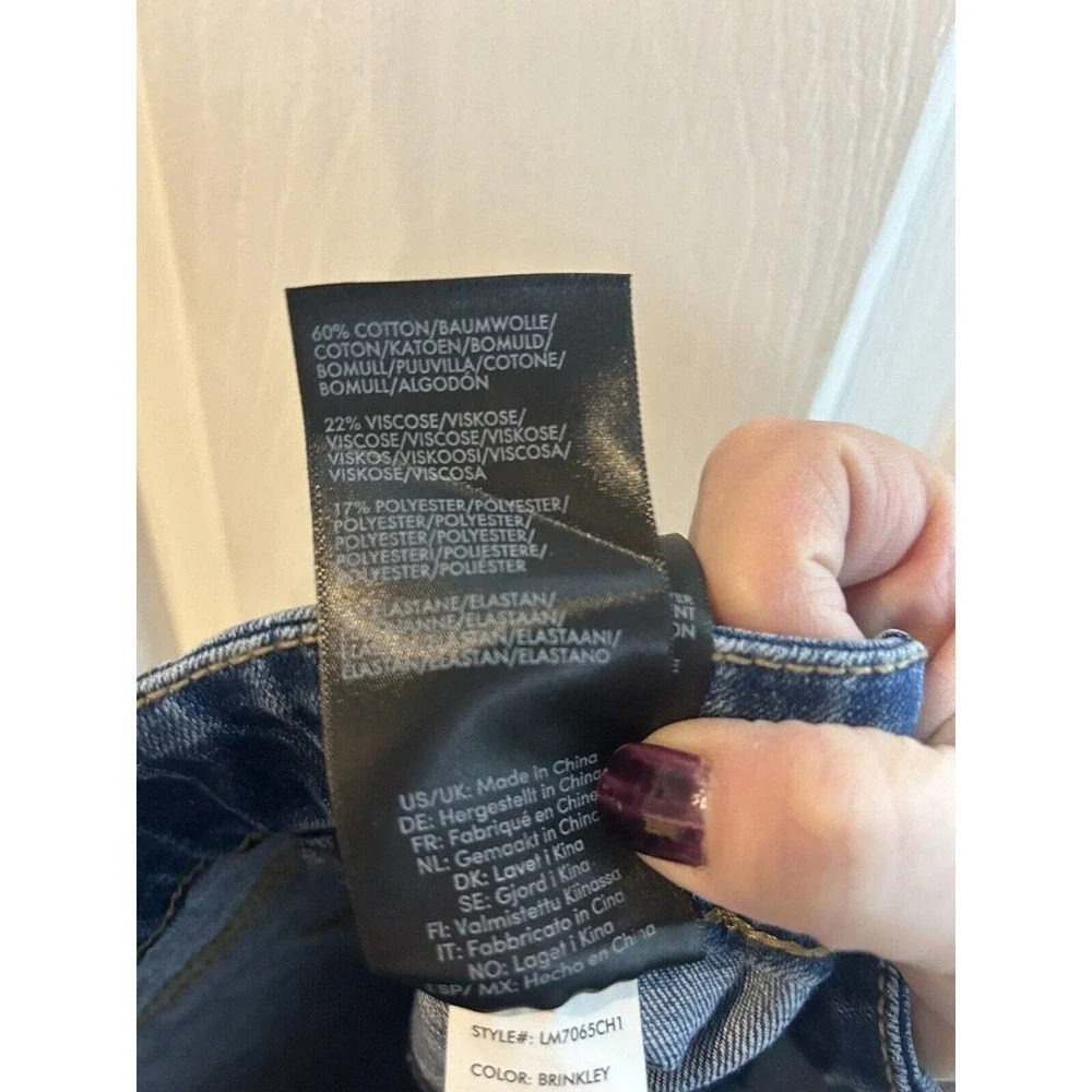 Liverpool Chloe Crop in Brinkley Denim Dark Wash Skinny Size 8/29 - Picture 10 of 10